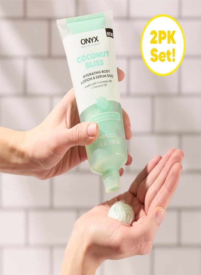 Onyx Professional Hydrating Body Lotion & Serum Duo with Ceramide NP & Coconut Oil, Coconut Bliss, 7 fl oz, 2pk - Image 5